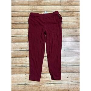 Posh Peanut Maroon Ribbed Ruffle Butt Leggings 3T/4T